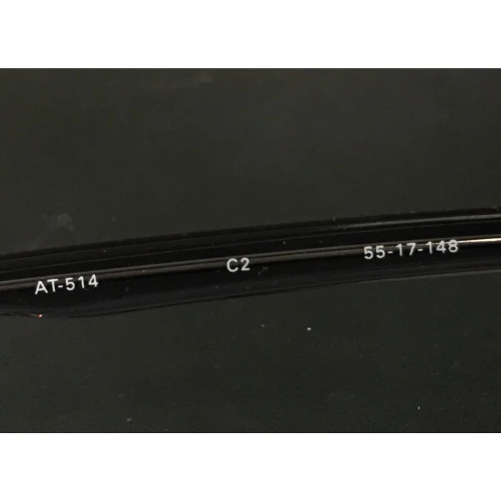 Adin Thomas Eyeglasses Frames AT-514 C2 Clear Black Rectangle Full Rim 55-17-148